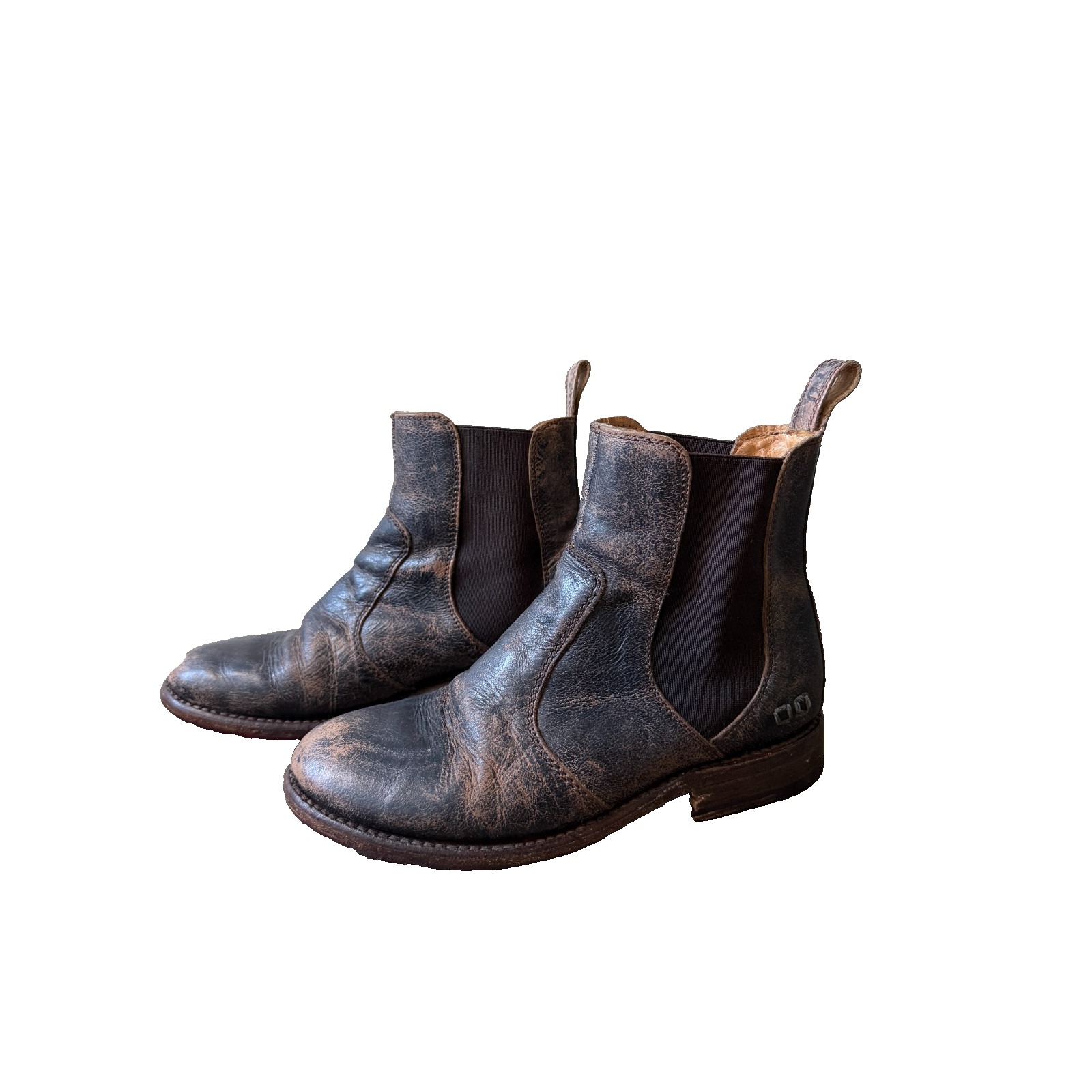 Bed Stu Nandi Lux Chelsea Boots Womens 6.5 Black Distressed Leather Ankle Bootie